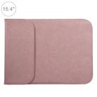 15.4 inch PU + Nylon Laptop Bag Case Sleeve Notebook Carry Bag, For MacBook, Samsung, Xiaomi, Lenovo, Sony, DELL, ASUS, HP (Pink) - 1