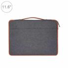 11.6 inch Fashion Casual Polyester + Nylon Laptop Handbag Briefcase Notebook Cover Case, For Macbook, Samsung, Lenovo, Xiaomi, Sony, DELL, CHUWI, ASUS, HP(Grey) - 1
