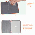 11.6 inch Fashion Casual Polyester + Nylon Laptop Handbag Briefcase Notebook Cover Case, For Macbook, Samsung, Lenovo, Xiaomi, Sony, DELL, CHUWI, ASUS, HP(Grey) - 1