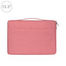 13.3 inch Fashion Casual Polyester + Nylon Laptop Handbag Briefcase Notebook Cover Case, For Macbook, Samsung, Lenovo, Xiaomi, Sony, DELL, CHUWI, ASUS, HP (Pink) - 1