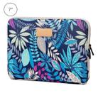 Lisen 7.0 inch Sleeve Case Colorful Leaves Zipper Briefcase Carrying Bag(Blue) - 1