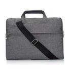 Portable One Shoulder Handheld Zipper Laptop Bag, For 15.4 inch and Below Macbook, Samsung, Lenovo, Sony, DELL Alienware, CHUWI, ASUS, HP (Grey) - 1