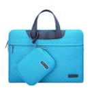 15.4 inch Cartinoe Business Series Exquisite Zipper Portable Handheld Laptop Bag with Independent Power Package for MacBook, Lenovo and other Laptops, Internal Size:35.0x24.0x3.0cm(Blue) - 1