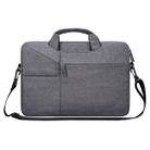 ST02S Waterproof Tear Resistance Hidden Portable Strap One-shoulder Handbag for 15.6 inch Laptops, with Suitcase Belt(Dark Gray) - 1