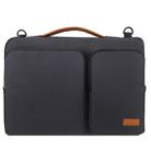 Nylon Waterproof Laptop Handbag Bag for 13-14 inch Laptops with Trunk Trolley Strap (Black) - 1