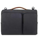 Nylon Waterproof Laptop Handbag Bag for 15-15.6 inch Laptops with Trunk Trolley Strap (Black) - 1