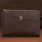 Universal Genuine Leather Business Zipper Laptop Tablet Bag For 12 inch and Below(Coffee) - 1