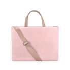 PU Waterproof Laptop Handbag Crossbody Bag for 14.1 inch Laptops(Pink) - 1