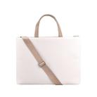 PU Waterproof Laptop Handbag Crossbody Bag for 14.1 inch Laptops(White) - 1