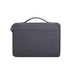 Oxford Cloth Waterproof Laptop Handbag for 15.4 inch Laptops, with Trunk Trolley Strap(Dark Gray) - 1