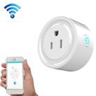 10A Round Shape WiFi Mini Plug APP Remote Control Timing Smart Socket Works with Alexa & Google Home, AC 100-240V, US Plug - 1