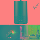 Blinblin Major 1 6W USB Charging Portable RGB Laser Projector Bluetooth Stereo Sound Speaker(Black) - 1