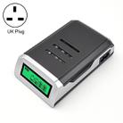 AC 100-240V 4 Slot Battery Charger for AA & AAA Battery, with LCD Display, UK Plug - 1