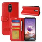 For LG Stylol 4  Crazy Horse Texture Horizontal Flip Leather PU + TPU Case with Wallet & Holder & Card Slots (Red) - 1