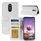 For LG Stylol 4  Crazy Horse Texture Horizontal Flip Leather PU + TPU Case with Wallet & Holder & Card Slots (White) - 1