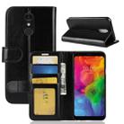 Crazy Horse Texture Horizontal Flip Leather PU + TPU Case for LG Q7, with Wallet & Holder & Card Slots(Black) - 1