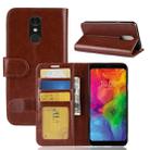 Crazy Horse Texture Horizontal Flip Leather PU + TPU Case for LG Q7, with Wallet & Holder & Card Slots(Brown) - 1