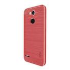 MOFI Brushed Texture Carbon Fiber Soft TPU Case for LG X5 (2018) / X power3 (Red) - 1