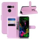 Litchi Texture Horizontal Flip Leather Case for LG G8 ThinQ, with Wallet & Holder & Card Slots (Pink) - 1