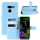 Litchi Texture Horizontal Flip Leather Case for LG G8 ThinQ, with Wallet & Holder & Card Slots (Blue) - 1