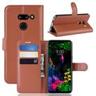 Litchi Texture Horizontal Flip Leather Case for LG G8 ThinQ, with Wallet & Holder & Card Slots (Brown) - 1