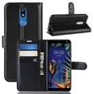 Litchi Texture Horizontal Flip Leather Case for LG K40, with Wallet & Holder & Card Slots (Black) - 1