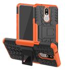 Shockproof  PC + TPU Tire Pattern Case for LG K40, with Holder (Orange) - 1