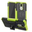 Shockproof  PC + TPU Tire Pattern Case for LG K40, with Holder (Green) - 1
