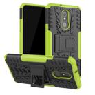 Tire Texture TPU+PC Shockproof Case for LG Q Stylo 5, with Holder(Green) - 1