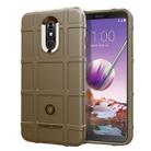 Shockproof Protector Cover Full Coverage Silicone Case for LG Q Stylo 5 (Brown) - 1