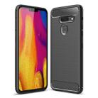 Brushed Texture Carbon Fiber Shockproof TPU Case for LG G8 ThinQ (Black) - 1