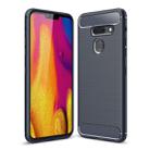 Brushed Texture Carbon Fiber Shockproof TPU Case for LG G8 ThinQ (Navy Blue) - 1