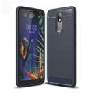 Brushed Texture Carbon Fiber TPU Case for LG K40 (Navy Blue) - 1