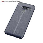 Litchi Texture TPU Shockproof Case for LG G8 ThinQ(Navy Blue) - 2