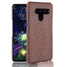 Shockproof Crocodile Texture PC + PU Protective Case for LG V50 ThinQ 5G (Brown) - 1