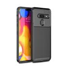 Carbon Fiber Texture Shockproof TPU Case for LG G8 ThinQ(Black) - 1