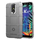 Shockproof Rugged Shield Full Coverage Protective Silicone Case for LG K12+ (Grey) - 1