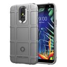 Shockproof Rugged Shield Full Coverage Protective Silicone Case for LG K40 (Grey) - 1