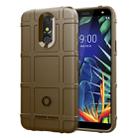 Shockproof Rugged Shield Full Coverage Protective Silicone Case for LG K40 (Brown) - 1