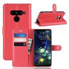 Litchi Texture Horizontal Flip Leather Case for LG V50 ThinQ 5G, with Wallet & Holder & Card Slots (Red) - 1