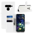 Litchi Texture Horizontal Flip Leather Case for LG V50 ThinQ 5G, with Wallet & Holder & Card Slots (White) - 1