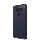 MOFI Brushed Texture Carbon Fiber Soft TPU Case for LG V30S ThinQ(Blue) - 1