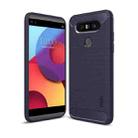 MOFI Brushed Texture Carbon Fiber TPU Case for LG Q8(Blue) - 1