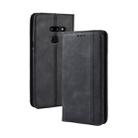 Magnetic Buckle Retro Texture Horizontal Flip Leather Case for LG G8 ThinQ, with Holder & Card Slots & Wallet (Black) - 1