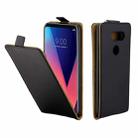 For LG V30 TPU Business Style Vertical Flip Protective Leather Case with Card Slot (Black) - 1