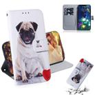 Pug Pattern Coloured Drawing Horizontal Flip Leather Case for LG V50 ThinQ 5G, with Holder & Card Slots & Wallet - 1