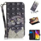 3D Colored Drawing Hug Cat Pattern Horizontal Flip Leather Case for LG Q Stylo 5, with Holder & Card Slots & Wallet - 1