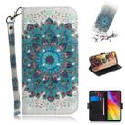 3D Colored Drawing Peacock Wreath Pattern Horizontal Flip Leather Case for LG Q Stylo 5, with Holder & Card Slots & Wallet - 1
