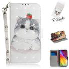3D Colored Drawing Cute Cat Pattern Horizontal Flip Leather Case for LG Q Stylo 5, with Holder & Card Slots & Wallet - 1