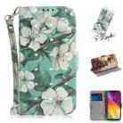 3D Colored Drawing Watercolor Flower Pattern Horizontal Flip Leather Case for LG Q Stylo 5, with Holder & Card Slots & Wallet - 1
